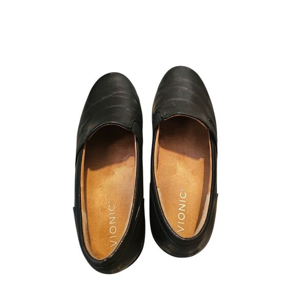 Vionic Women's Gianna Leather black sz 8.5 loafers shoes $120 SH454 - Picture 2 of 6